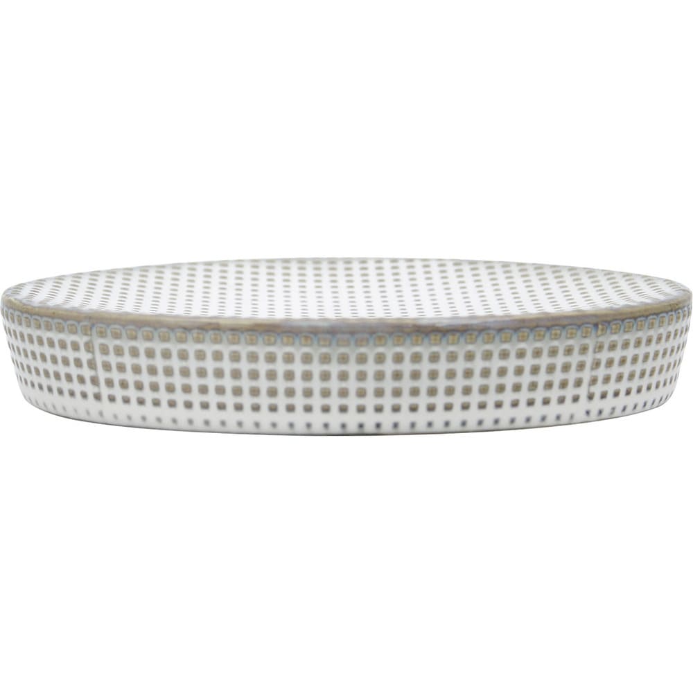 Jabonera de cerámica Izy™ color beige/blanco