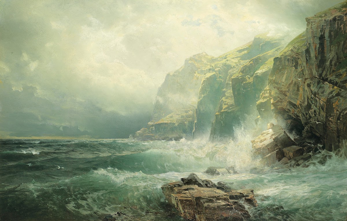 Rocky Coastline Cornwall 1886
