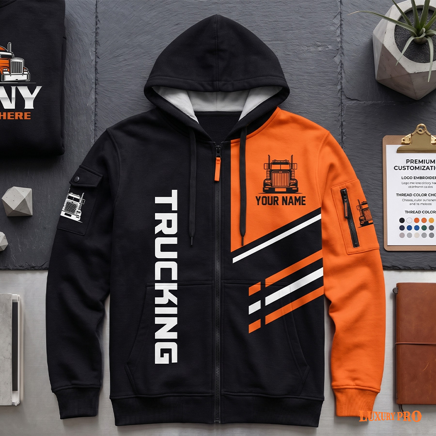AOP MEG Zip-Up Hoodie - Arm Pocket