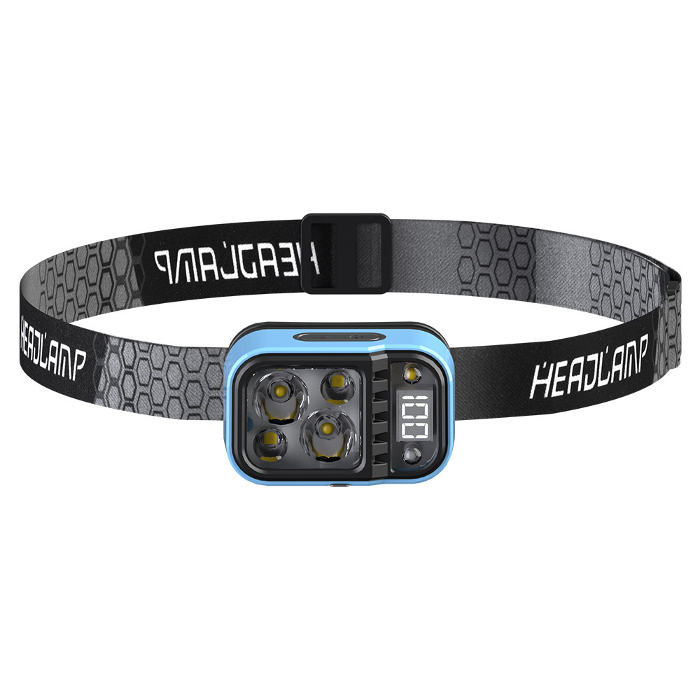 LED headlamp USB charging with sensor