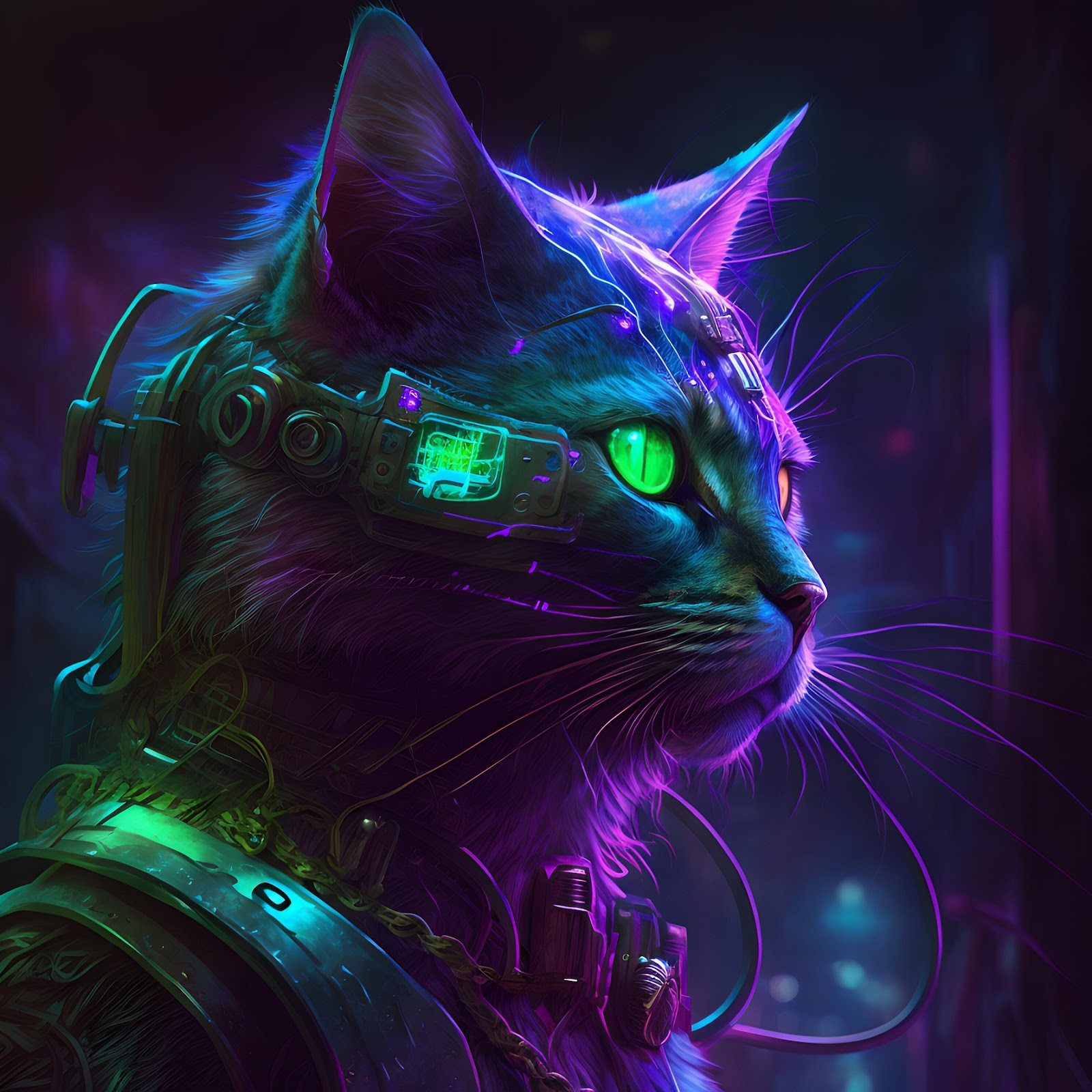 Cyberpunk Cat Picture