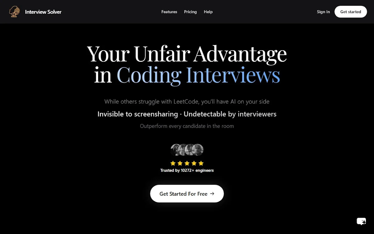 Captura de Interview Solver