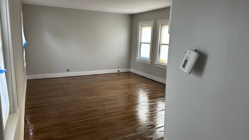 Beautifully refinished hardwood floor in Eureka Illinois home