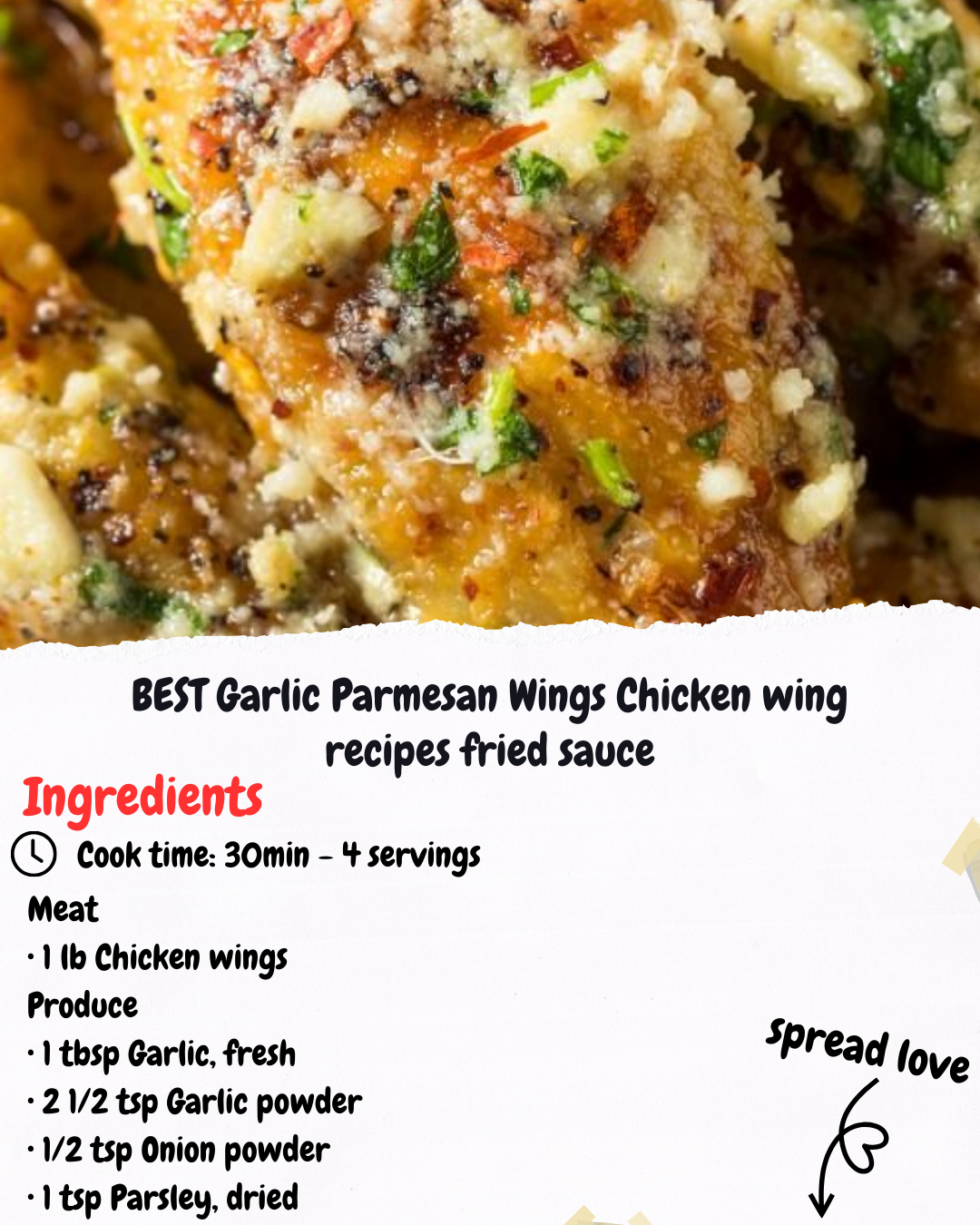 BEST Garlic Parmesan Wings Chicken wing recipes fried sauce