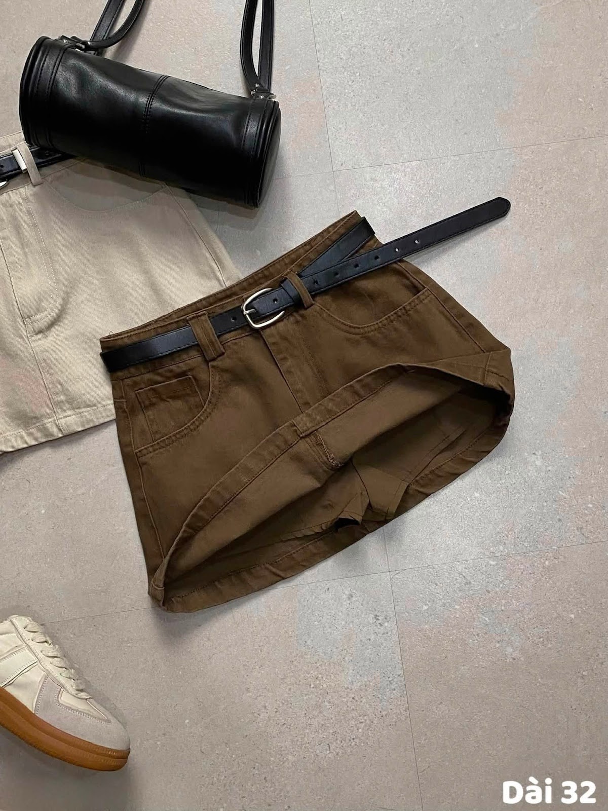 Chân váy kaki ngắn chữ A kèm nịt XONXEN SHOP 987 – Image 4