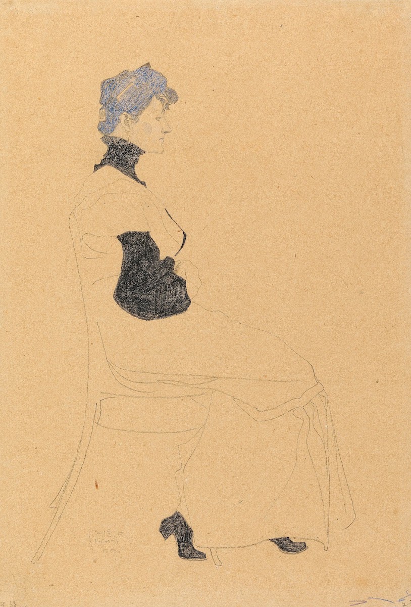 Woman in Profile Seated in a Chair 1909
