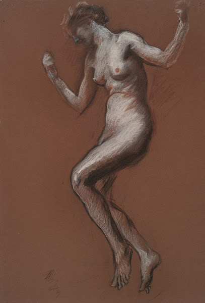 Study for figure of 1 pm in The Hours ceiling mural House Chamber Pennsylvania S