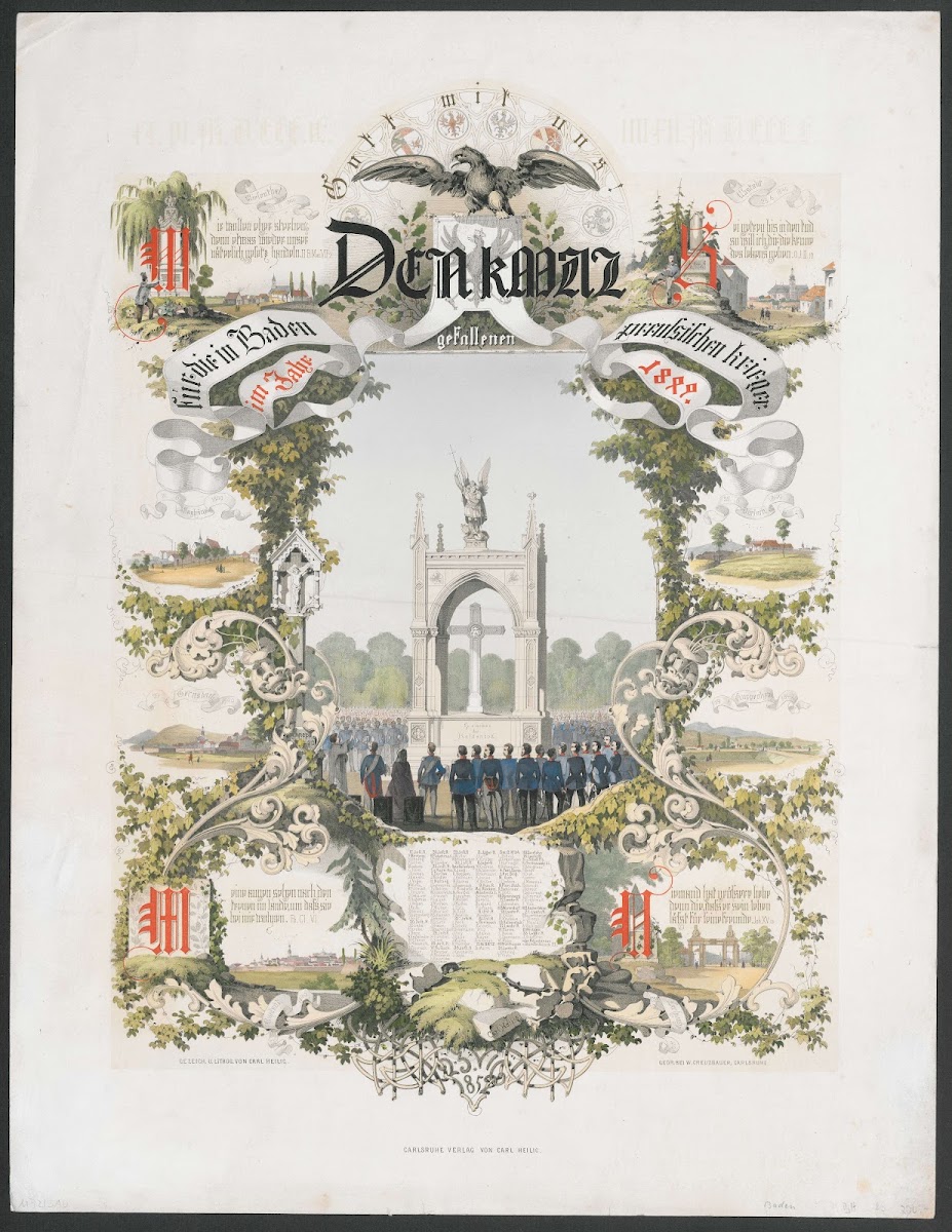 Denkmal für die in Baden gefallenen preussischen Krieger im Jahre 1849 1850