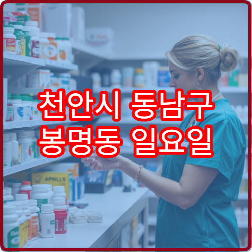 천안시 동남구 봉명동 일요일 당번 약국 어디서 운영하는지 정리