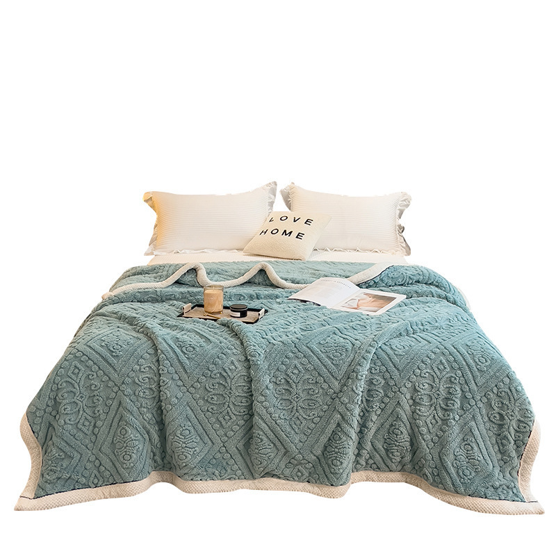 Warm milk fiber fleece cuddle blanket for everyday and office