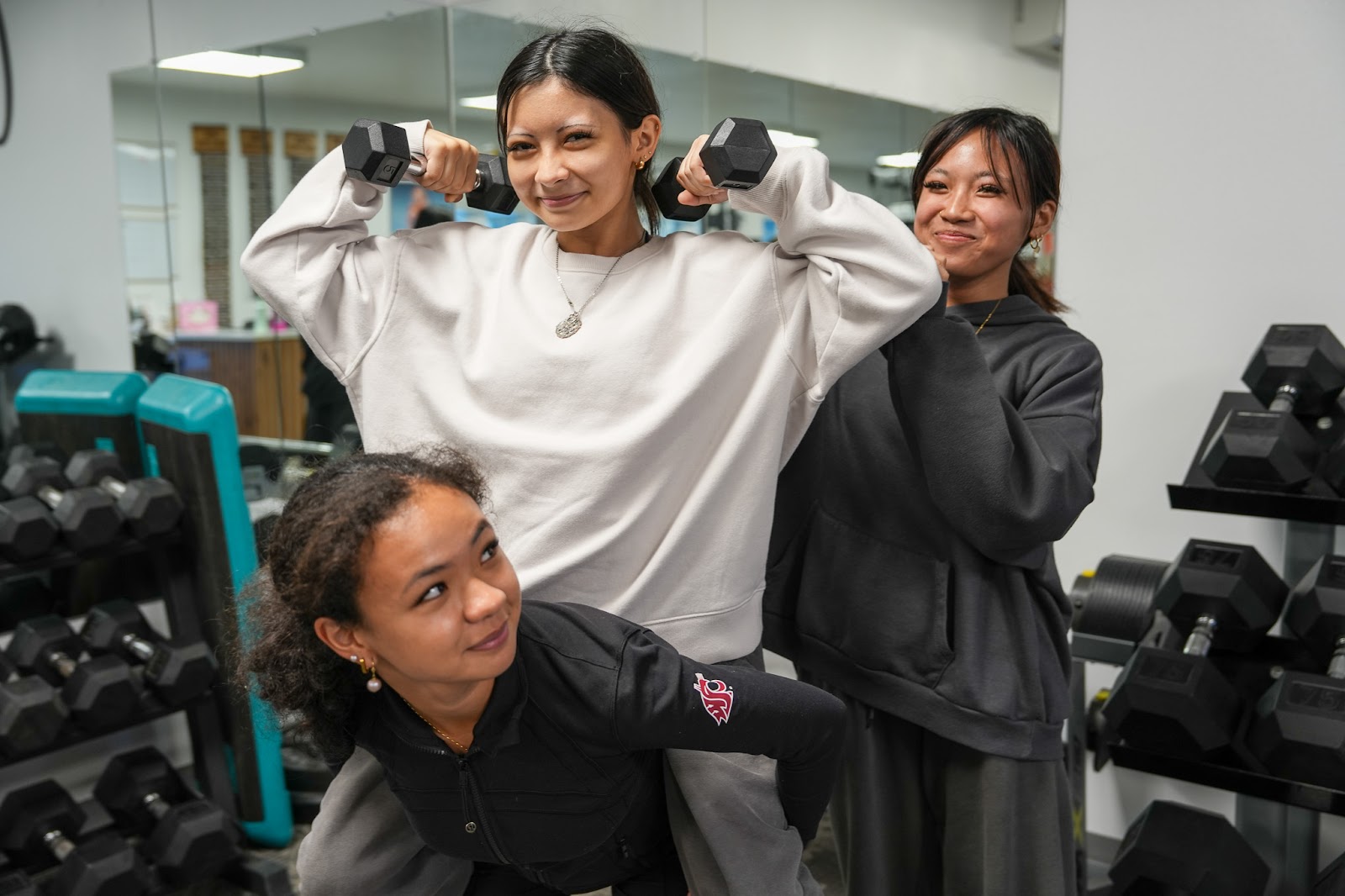 Teens training and smiling at Transformations