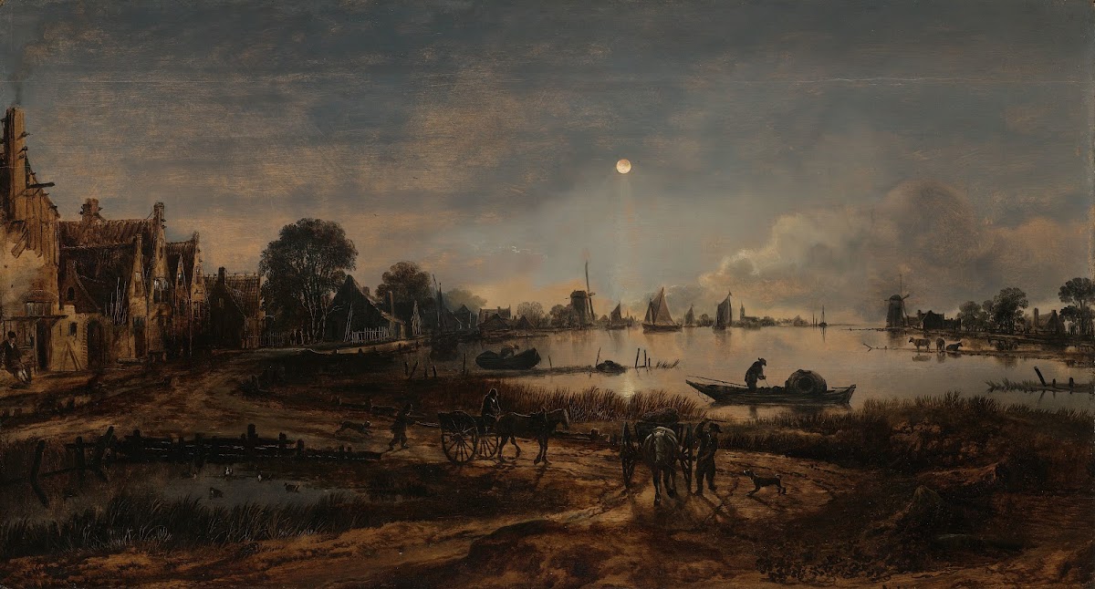 River View by Moonlight c 1650   c 1655