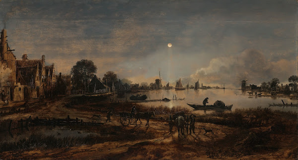 River View by Moonlight c 1650   c 1655