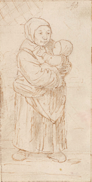 Standing Woman Cradling a Child About 1673