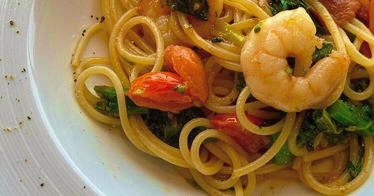 Mì spaghetti tôm sốt cà chua