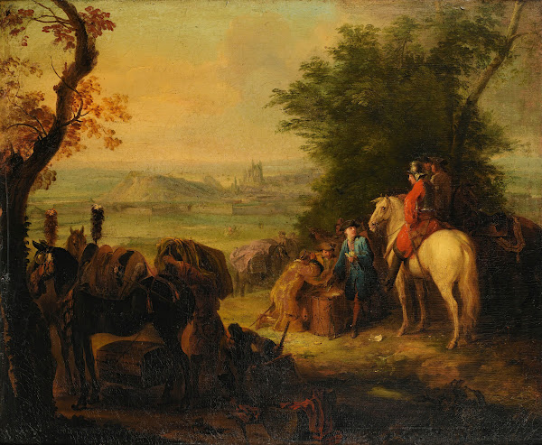 Resting of the troups during a military siege