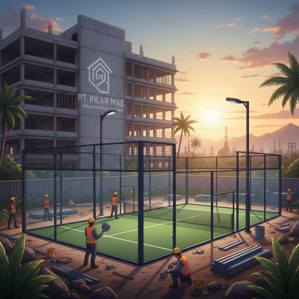 kontraktor lapangan padel - pt pilar mas kabupaten bekasi