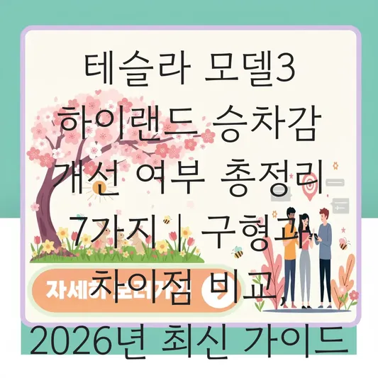 테슬라 모델3 하이랜드 승차감 개선 여부 및 구형 모델과 차이점 비교 대표 이미지