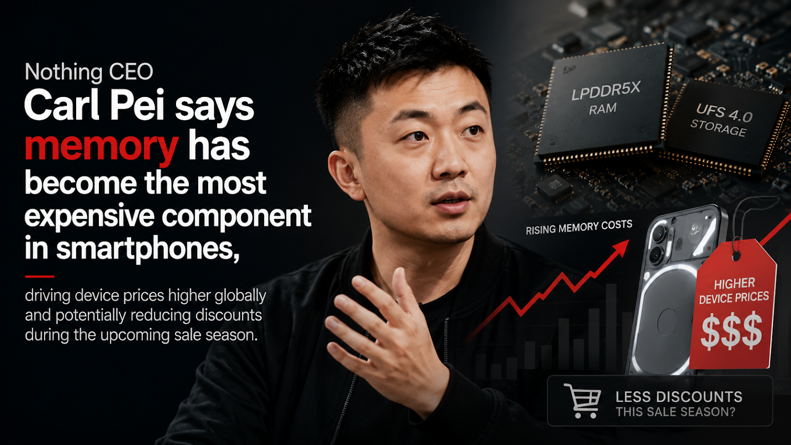 Memory Costs Surge as Smartphone Prices Continue to Rise, Warns Nothing CEO