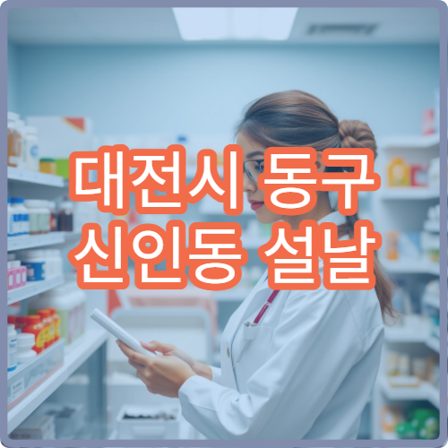 대전시 동구 신인동 설날 명절 연휴 문 여는 약국 찾기
