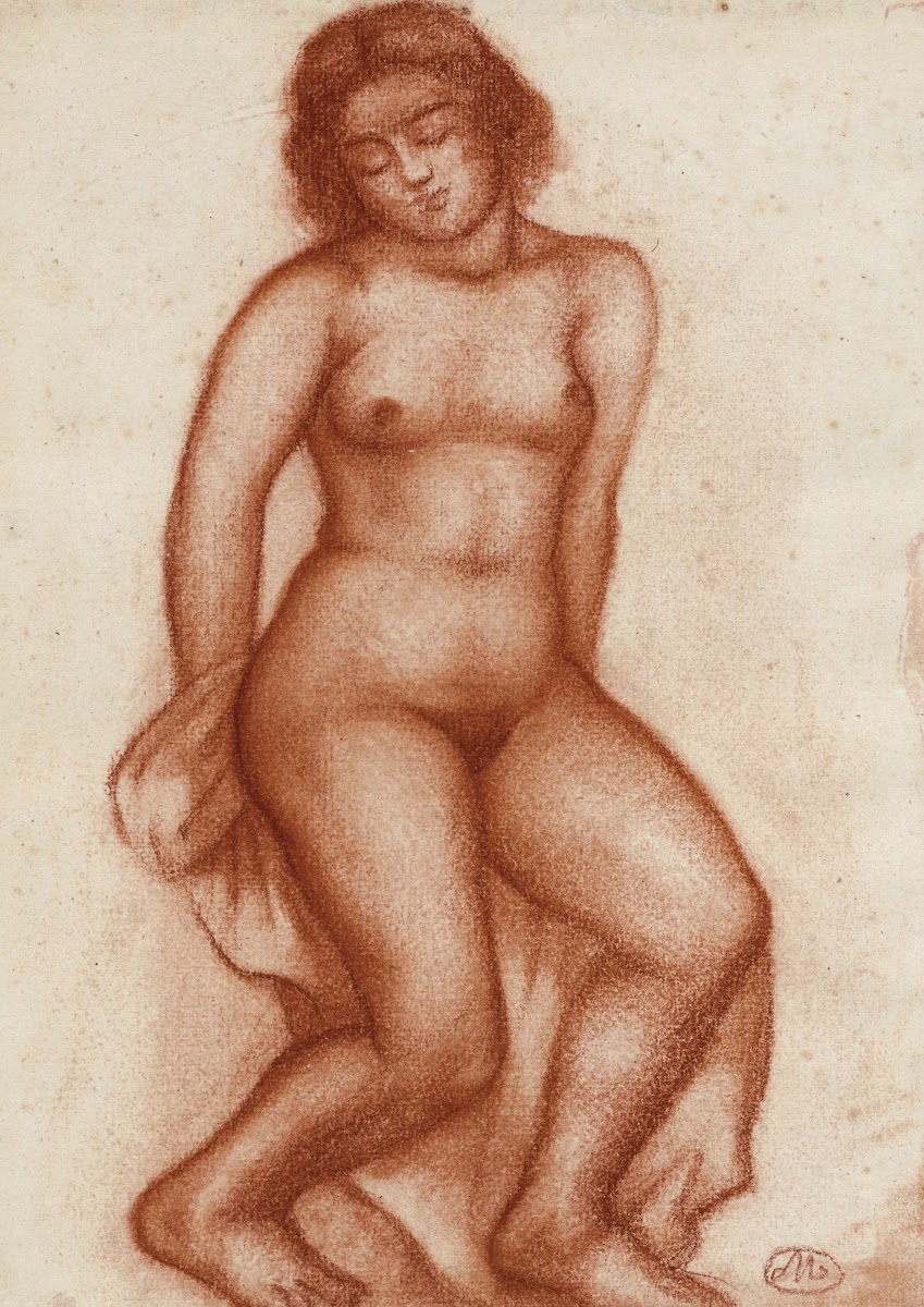 Femme nue assise
