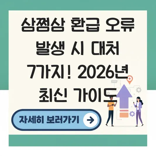 삼쩜삼 환급 오류 발생 시 대처