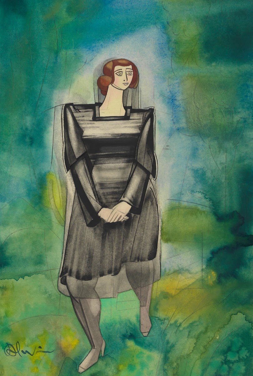 Ohne Titel Frauenfigur ca 1940