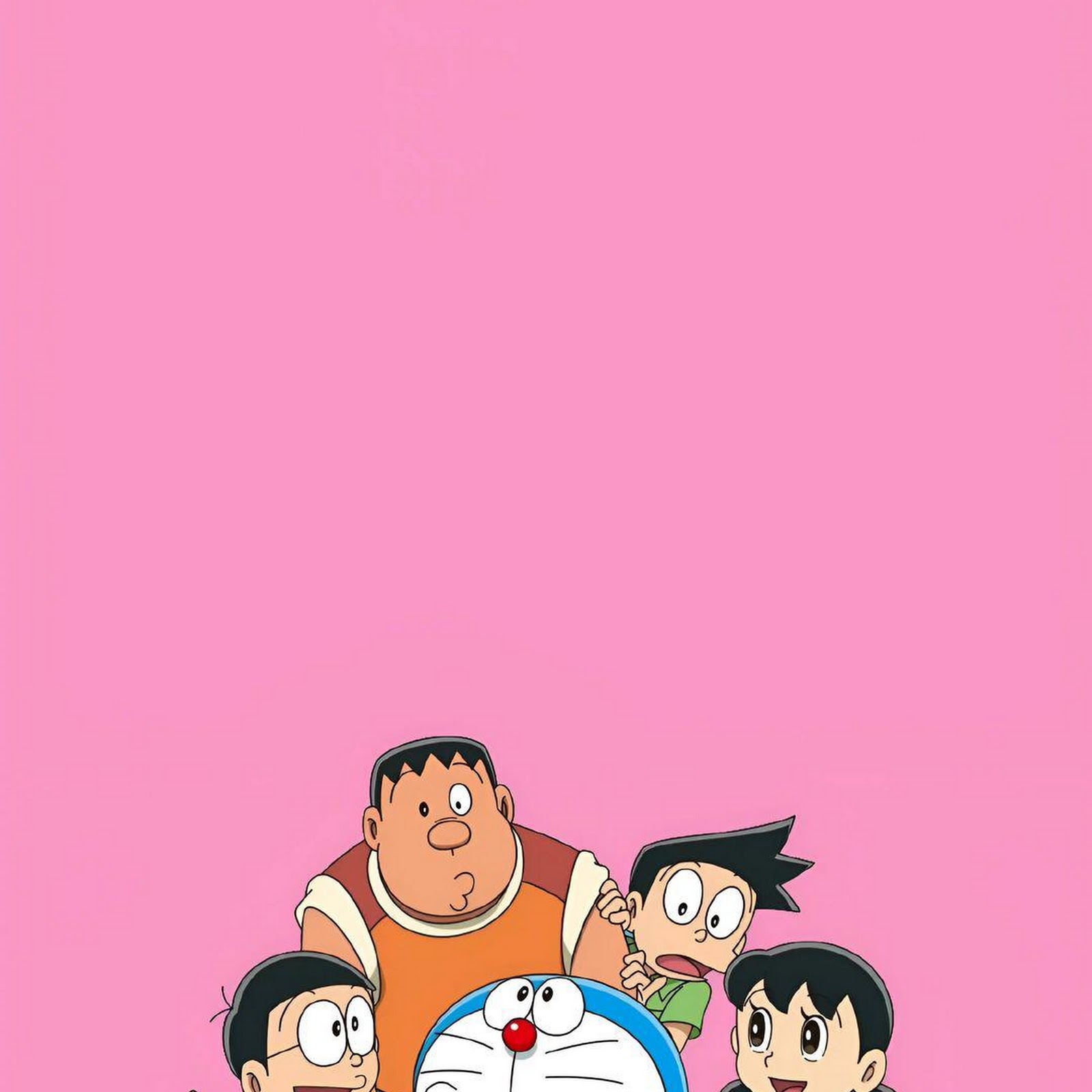 Download Doraemon And Friends Minimalist Art Full HD iPhone