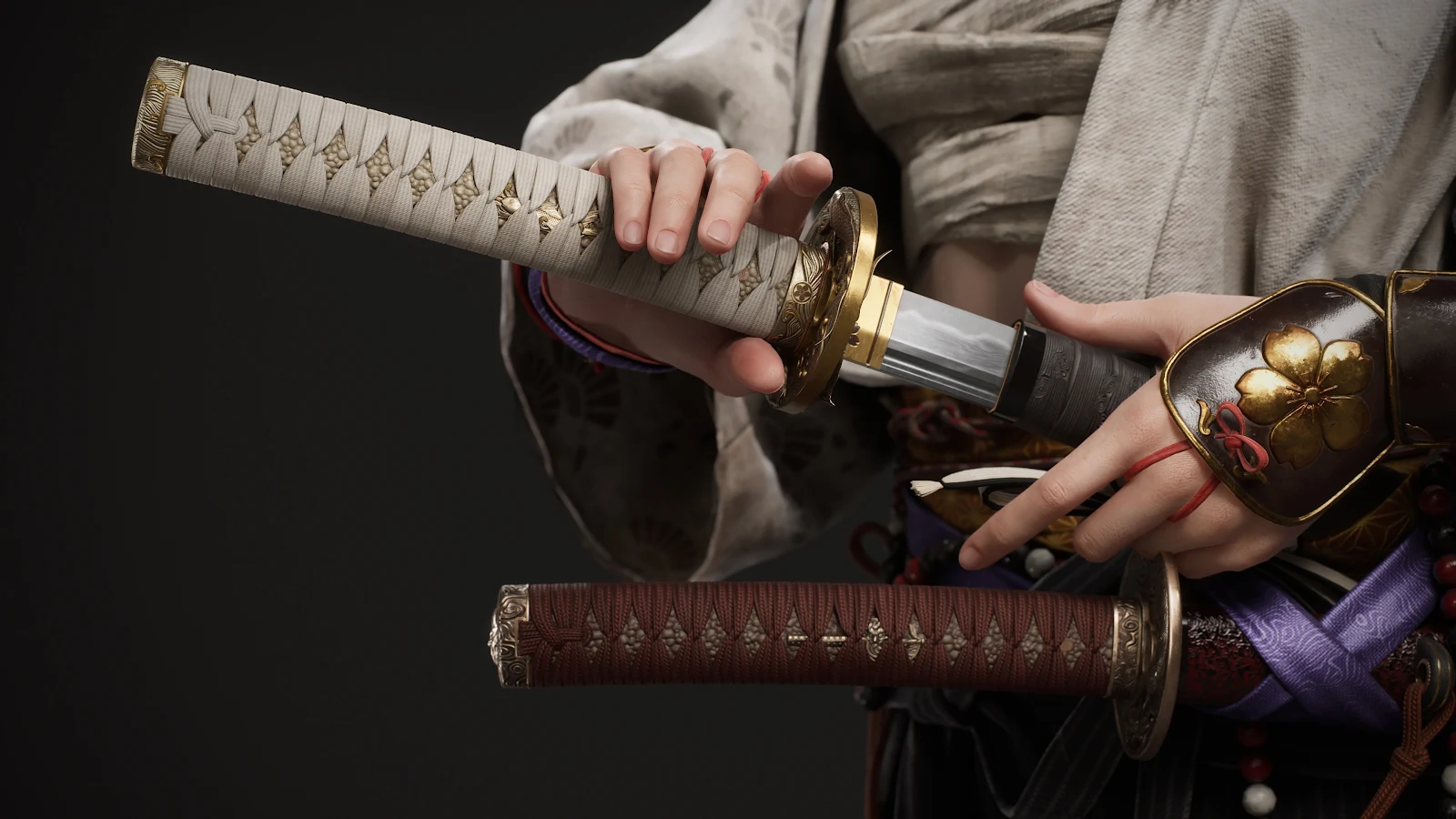 Artwork, Illustration, Women, Samurai, Cgi 4K Desktop Wallpaper Background (3840x2160) Free Download