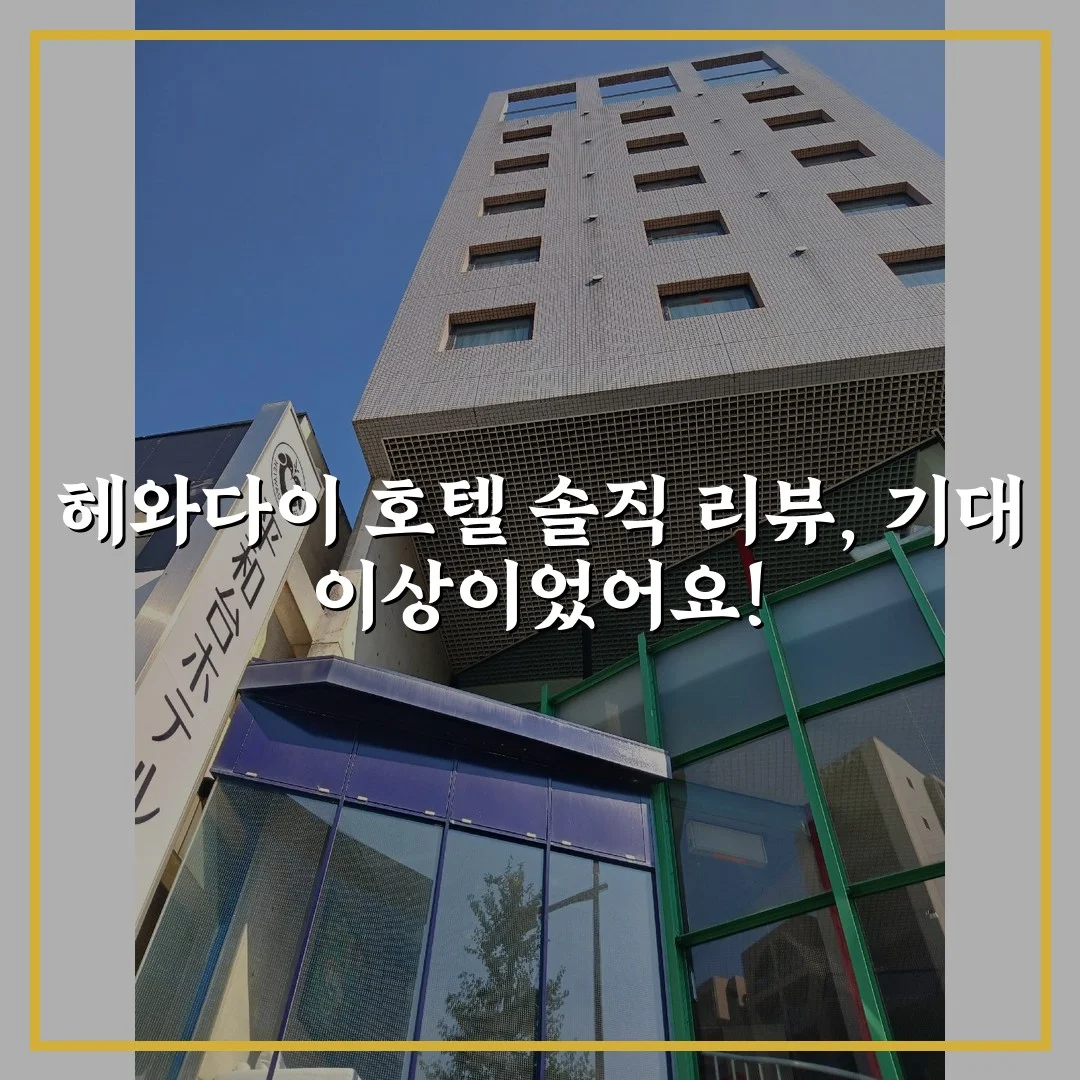 헤와다이 호텔 솔직 리뷰, 기대 이상이었어요!