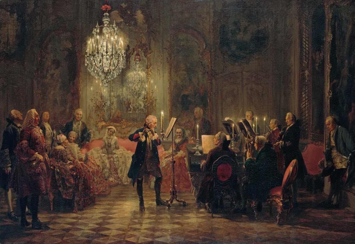 Concert for flute with Frederick the Great in Sanssouci 1850 1852