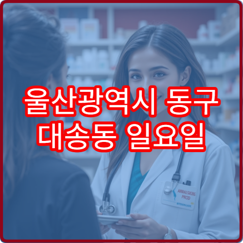 울산광역시 동구 대송동 일요일 당직약국 휴일 오픈 리스트 근처 주민 필수