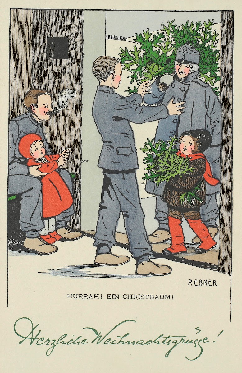 Hurrah Ein Christbaum Herzliche Weihnachtsgrüsse 1914