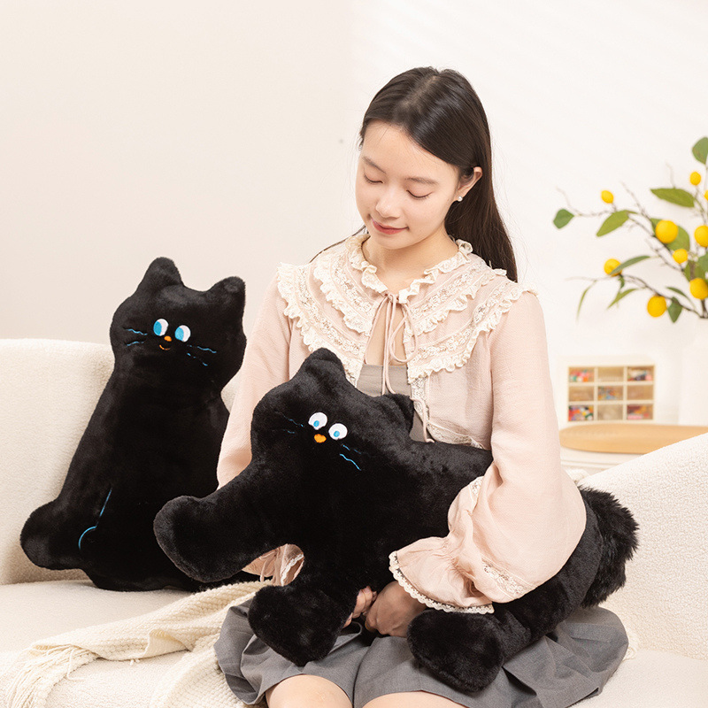Plush Cat Pillow, 50 cm, different poses