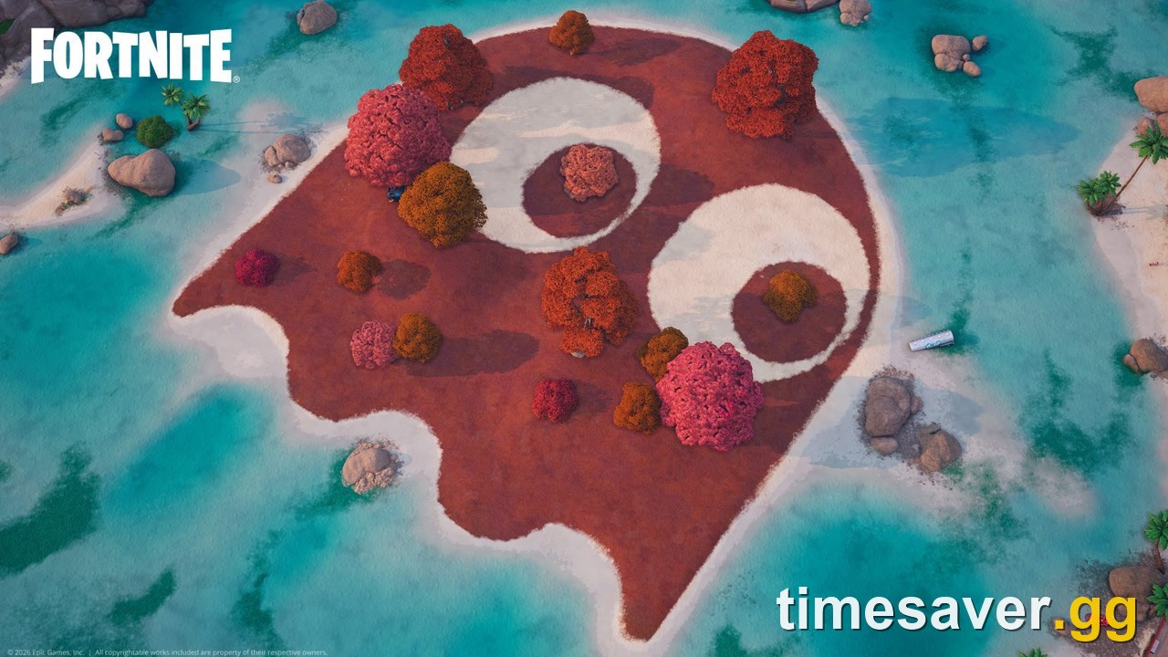 Aerial view of the Fortnite Chapter 7 Season 4 Override island