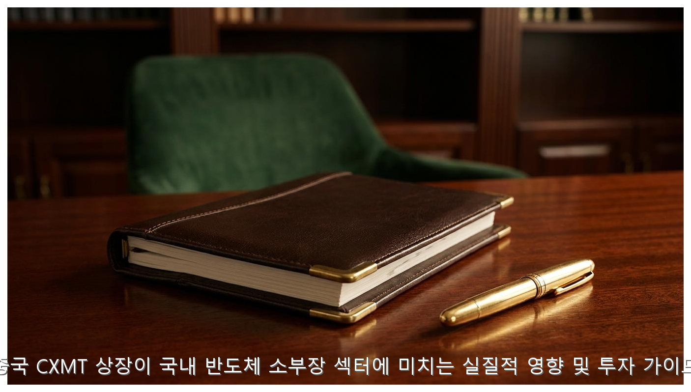 중국 CXMT 상장이 국내 반도체 소부장 섹터에 미치는 실질적 영향 및 투자 가이드 핵심 안내 및 분석 인포그래픽 (2)