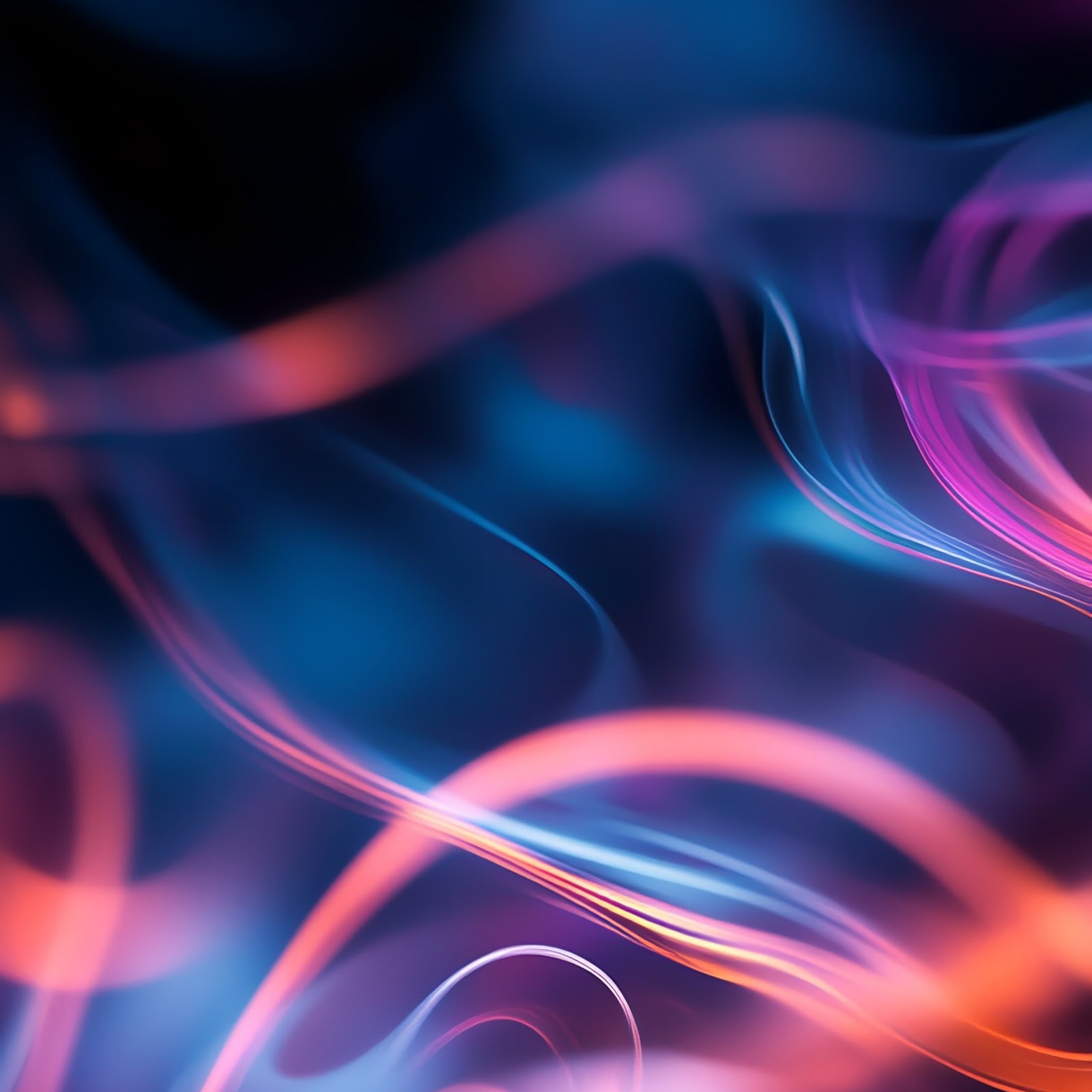 Download Abstract, Light Trails, Neon, Curves 2K iPhone
