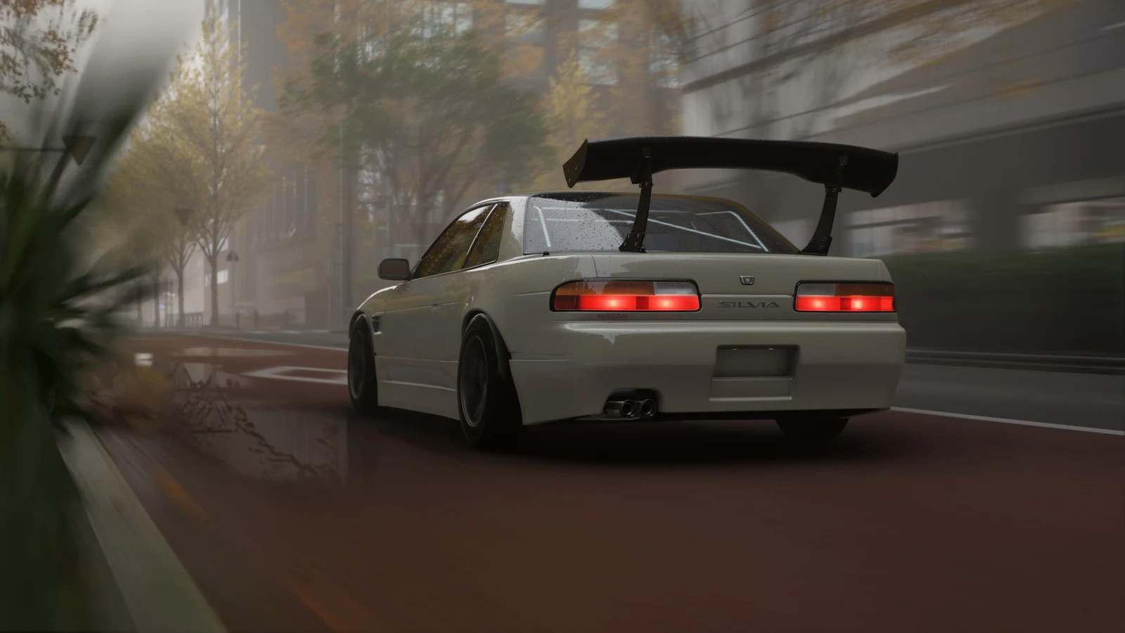 Nissan Silvia S13 in Motion - Automotive Photography 4K Wallpaper (3840x2160)