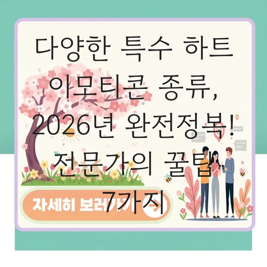 다양한 특수 하트 이모티콘 종류