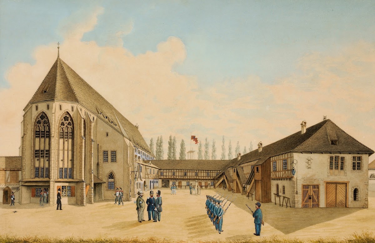 Kasernenhof im ehemaligen Kloster Klingental in Basel