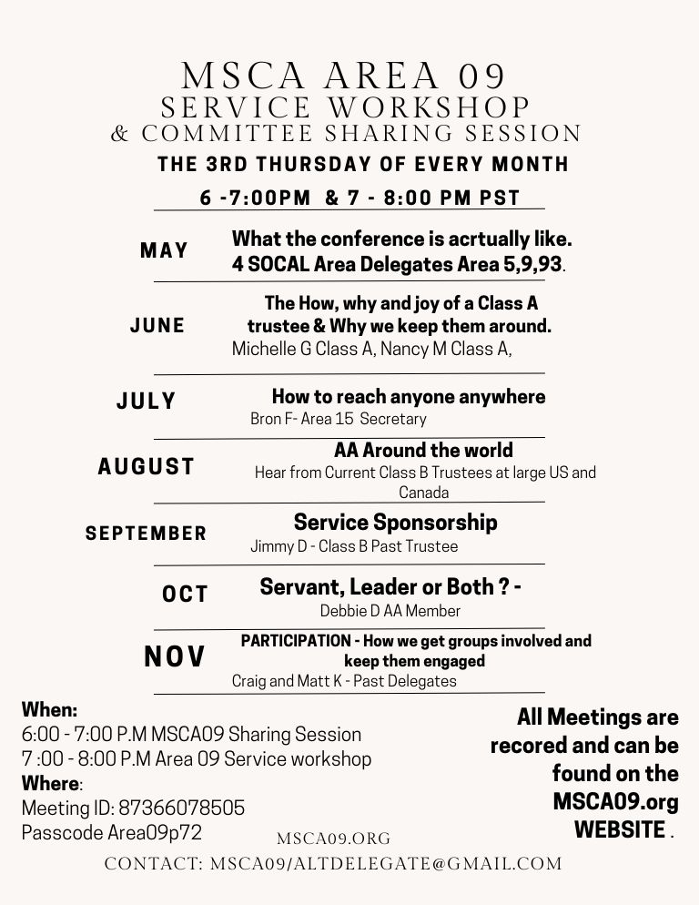 Flyer: A09 Workshop: Service Sponsorship