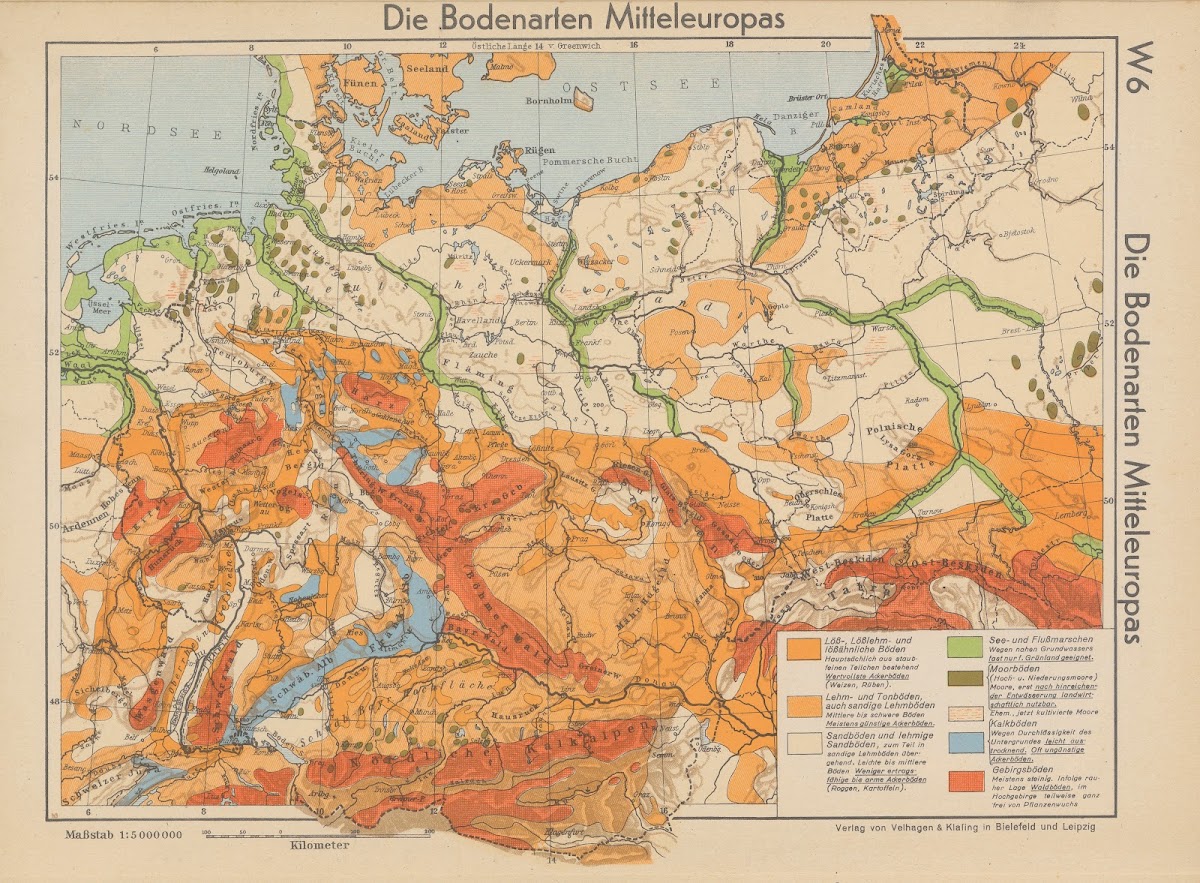 Die Bodenarten Mitteleuropas 1940