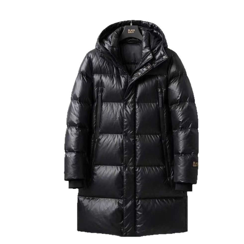 Mid-length down jacket for women, filled with white duck down