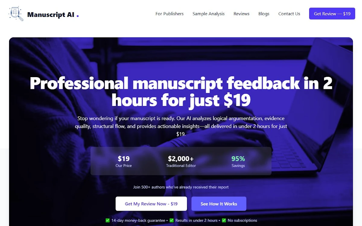 Captura de Manuscript AI