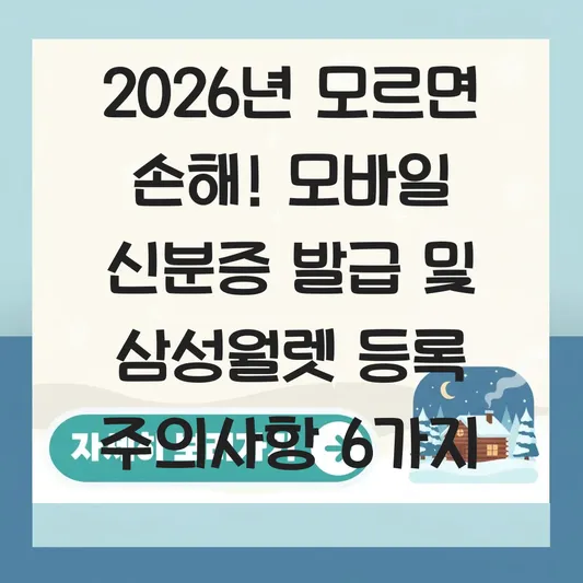 모바일 신분증 발급 방법 및 삼성월렛 등록 시 주의사항 정리 대표 이미지