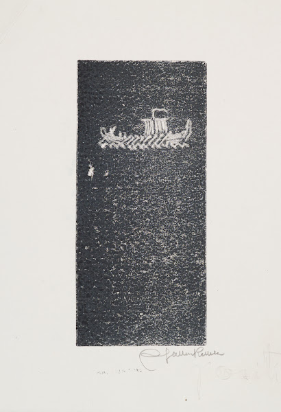Koru Kalevala The Illustrated Kalevala Poem L vignette with Väinämöinens departu