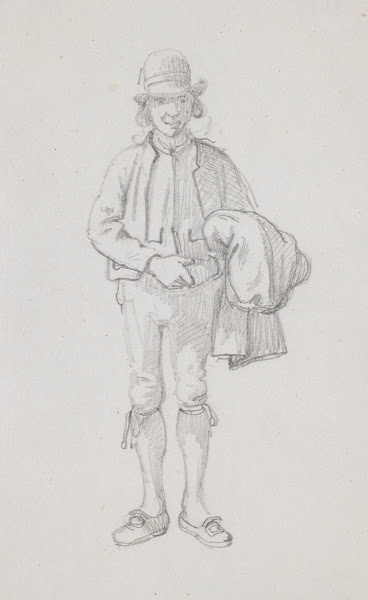 Stående svensk bondekarl 1851
