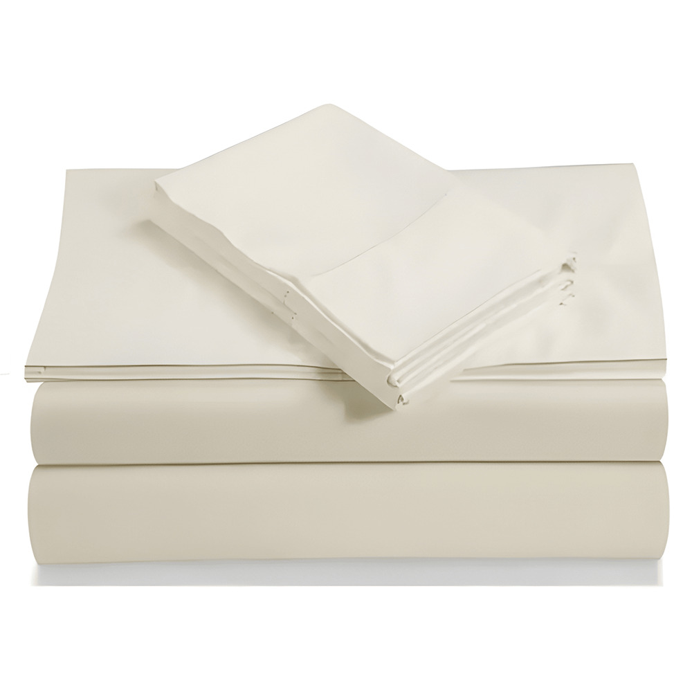 Set de fundas para almohada estándar de algodón Everhome™ color beige, 2 piezas