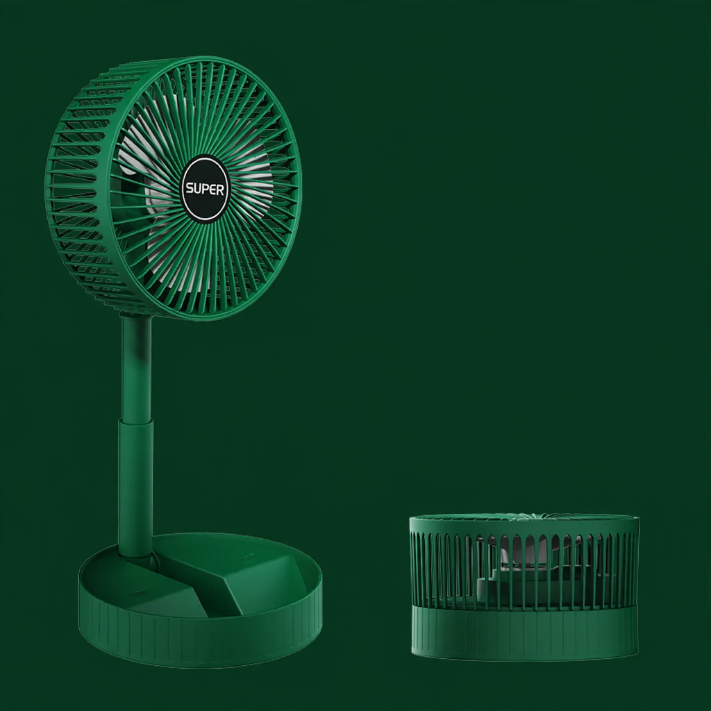 USB fan, foldable, with battery