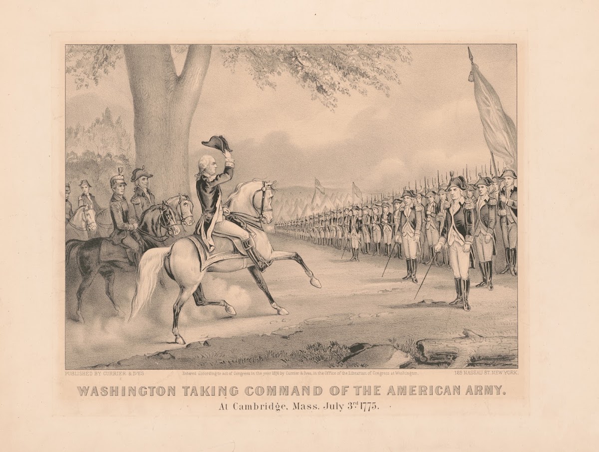 Washington taking command of the American Army at Cambridge Mass July 3rd 1775 1